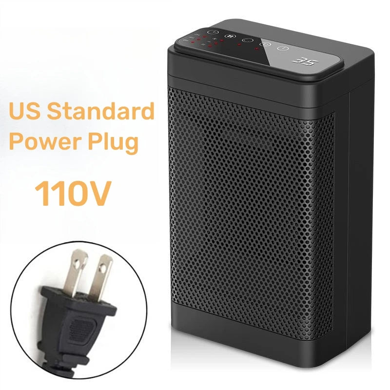 Portable Electric PTC Fan Heater Bathroom Living Room Fixed Constant Temperature Shake Head Remote Control House Warmer Machine - PuriLite
