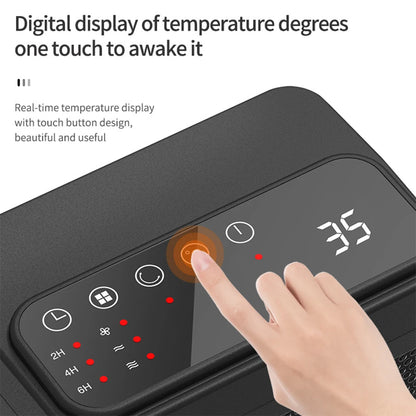 Portable Electric PTC Fan Heater Bathroom Living Room Fixed Constant Temperature Shake Head Remote Control House Warmer Machine - PuriLite