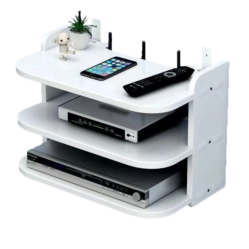 Purilite Select Multi-Layered Router Shelf – Easy Install WiFi Router Hanging Shelf – Multipurpose Floating Storage Rack – Wall Mounted Cable-Hiding Organizer - PuriLite
