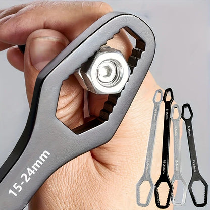 Purilite Select Universal Double Ended Self Tightening Wrench 3 to 17mm Adjustable Ratchet Spanner for Nuts Bolts Automotive and Home Repair