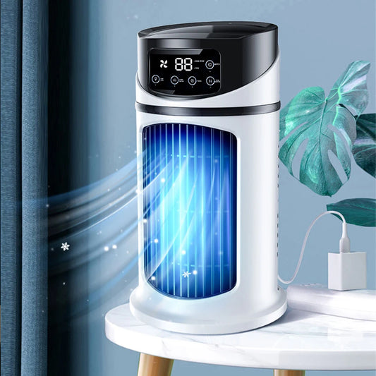 Purilite Select™ USB Mini Air Conditioner Fan – 6-Speed Cooling, Humidifier &amp; Timer - PuriLite
