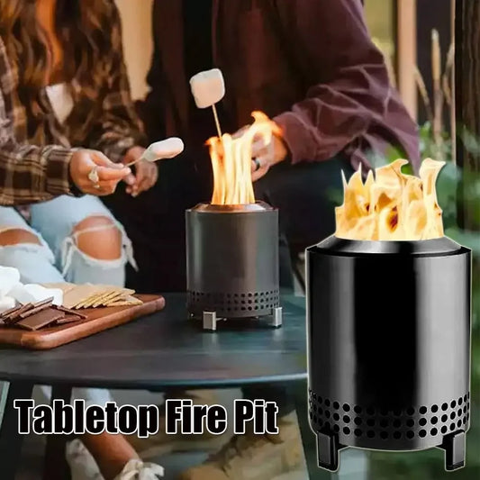 Purilite Select Portable Bonfire Stainless Steel Tabletop Fire Pit – Mini Wood & Pellet Stove for Outdoor & Camping Use - PuriLite
