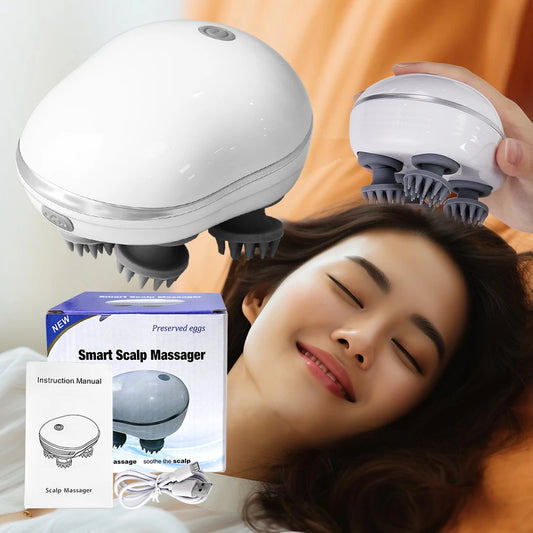 Purilite Select Head Massager Electric Deep Tissue Scalp Cat Massager Health Care Relax Shoulder Neck Body Massage Kneading Vibrating Device - PuriLite