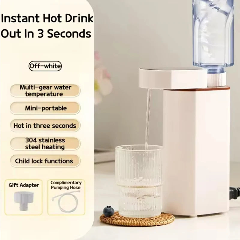 Purilite Select Compact Instant Hot Water Machine | 3-Second Mini Milk Frother & Tea Maker | Portable Travel Home Office | Creamy White Electric Kettle | Rapid Heating 2000W - PuriLite
