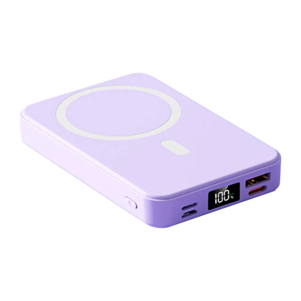 for MagSafe Magnetic Wireless Charger 10000mAh Powerbank with Folding Stand Fast Charging Mobile Power Bank for iPhone Android - PuriLite