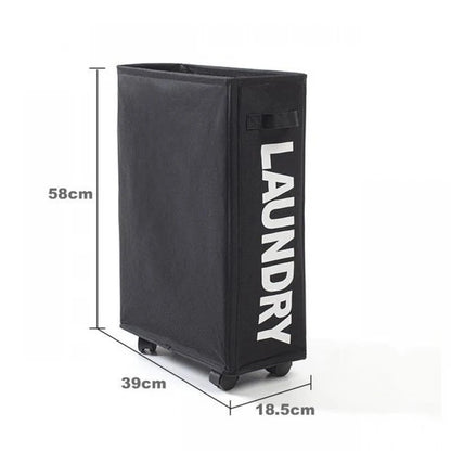 Purilite Select Foldable Laundry & Yoga Storage Basket with Wheels - PuriLite