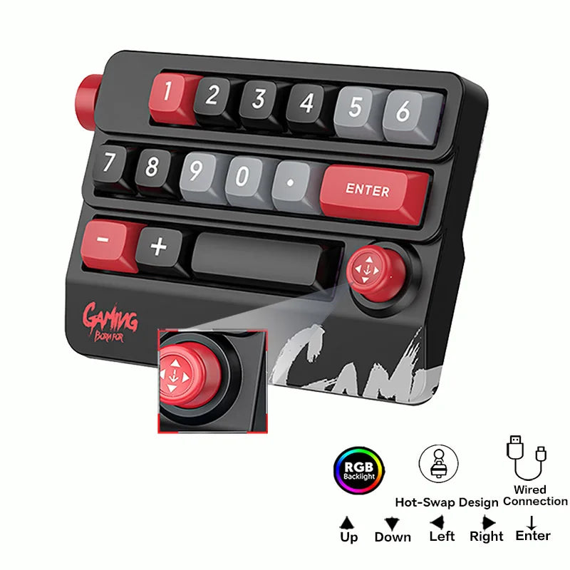 Purilite Select Aluminum Joystick Mechanical Numeric Keypad - PuriLite