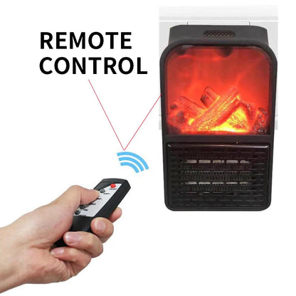 Flame Fireplace Heater Room Portable Electric Heater Plug in Wall Stove Mini Household Radiator Remote Warmer Machine For Winter - PuriLite