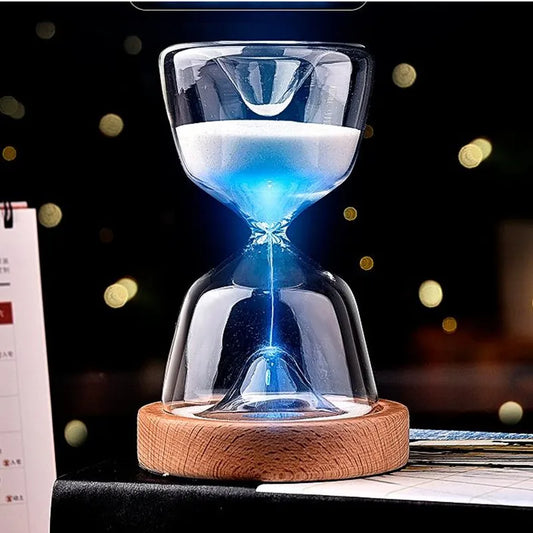 Purilite Select Luminous Hourglass - 15 Minute Hourglass - Remote Control Hourglass - LED Hourglass Night Light - PuriLite