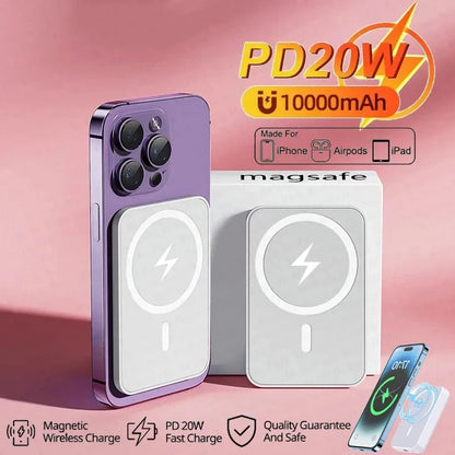 Purilite Select 20000mAh Magnetic Wireless PowerBank – PD 22.5W Fast Charger for iPhone, Samsung, Xiaomi & More - PuriLite