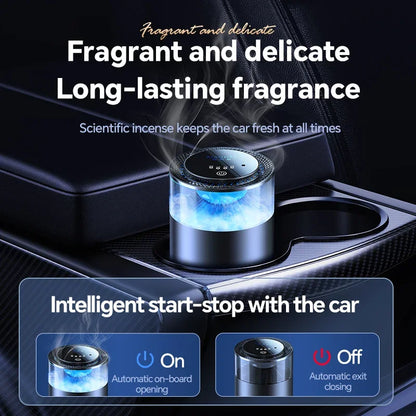Smart Car Air Freshener Car Fragrance Diffuser Automobile Rechargeable Air Freshener Car Interior Deodorizer with Ambient light - PuriLite