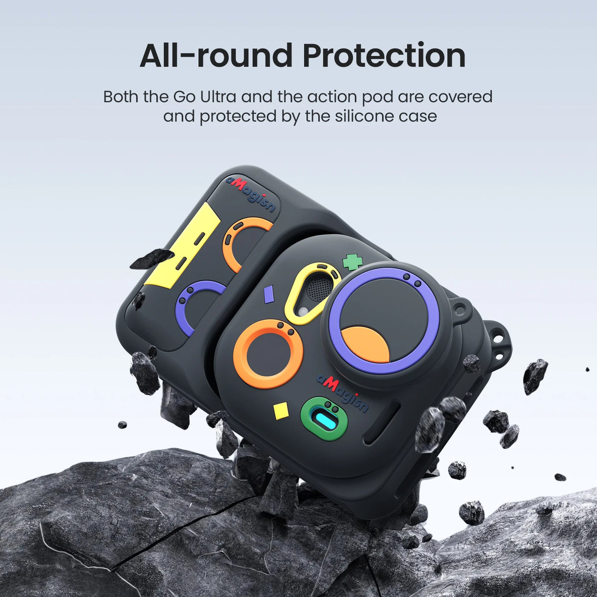 Purilite Select Silicone Protective Case – Anti-Loss Strap Go Ultra Protective Case with Detachable Lens Cap – Full Body  Shockproof Camera Cover - PuriLite