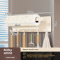 Purilite Select Magnetic Paper Towel Holder with 6 Hooks No Drill Refrigerator Organizer Kitchen Roll Rack for Utensils Towels and Accessories