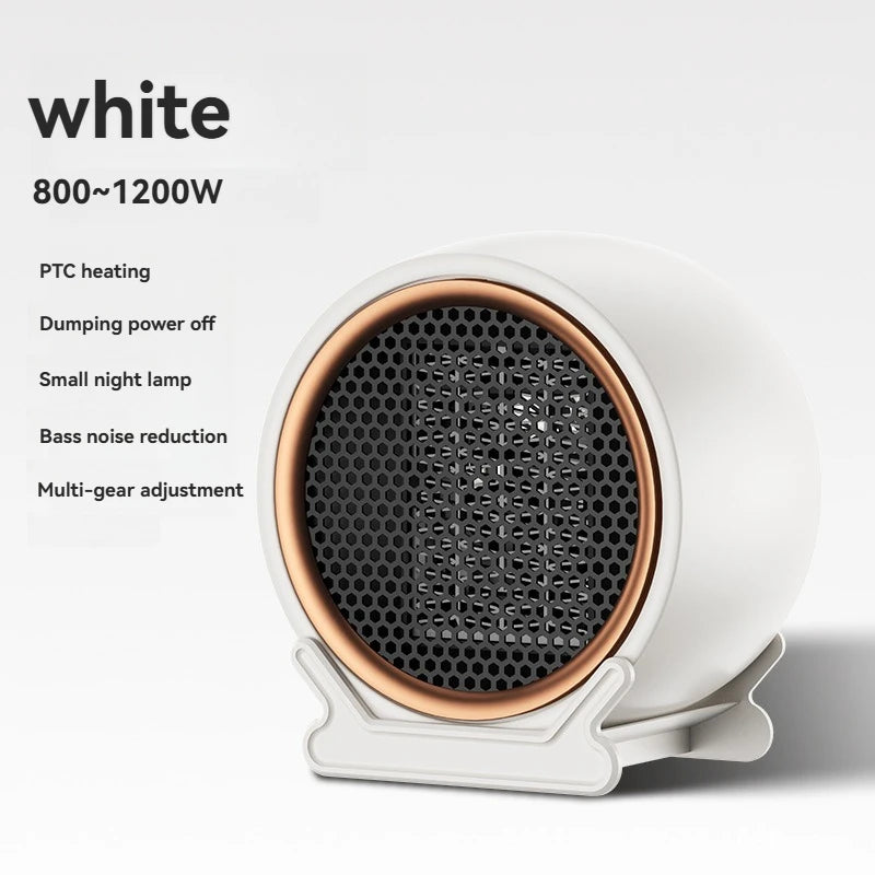 1200W Desktop Warm Air Heater, PTC Fast Heating with 2-Speed Settings, Portable Electric Space Heater for Home Use - PuriLite