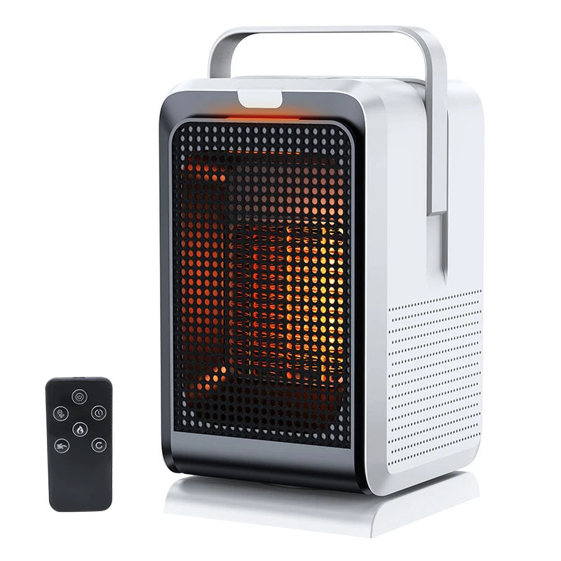 1000W Electric Heater Portable Desktop heater small household Heater cooling and heating PTC quick heating With Remote Control - PuriLite