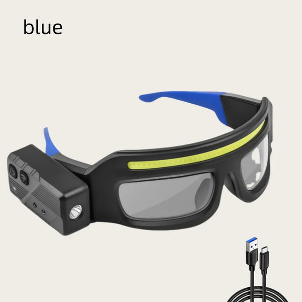 Purilite Select Rechargeable LED Glasses Light Headlamp with Type C Charging, Touch Sensor, Dual Beam and Hands Free Outdoor Lighting