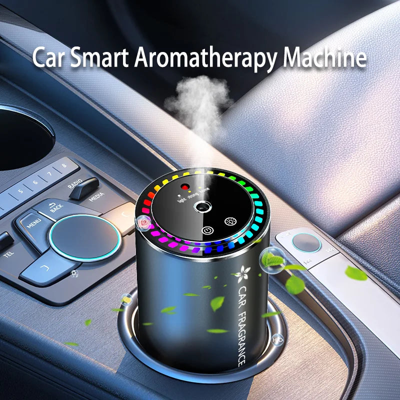 Car mounted perfume aromatherapy automatic spray odor removal aluminum alloy metal colorful atmosphere light star ceiling - PuriLite
