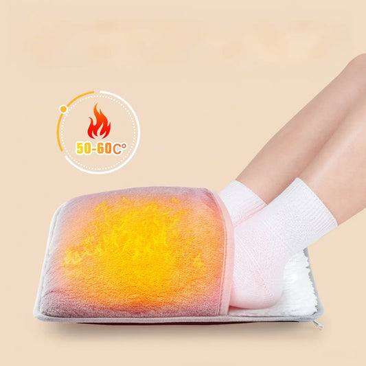 Electric Heated Foot Warmer Soft Feet Heater Pad 1/9-gear Adjustable Temperature Office Electric Feet Heating Pad For Home - PuriLite