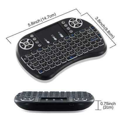 Purilite Select – I8 Mini Wireless Backlit Keyboard with Touchpad Mouse - PuriLite
