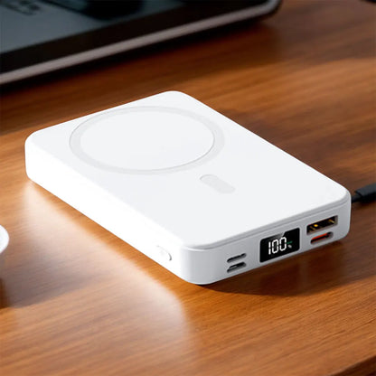 for MagSafe Magnetic Wireless Charger 10000mAh Powerbank with Folding Stand Fast Charging Mobile Power Bank for iPhone Android - PuriLite