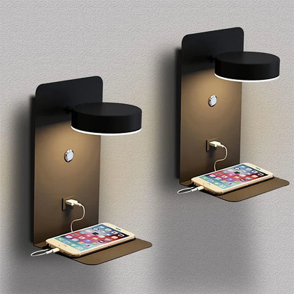 Purilite Select Modern LED Wall Sconce with USB Charging – Up & Down Wall Lamp – Touch Switch Indoor Wall Light - PuriLite