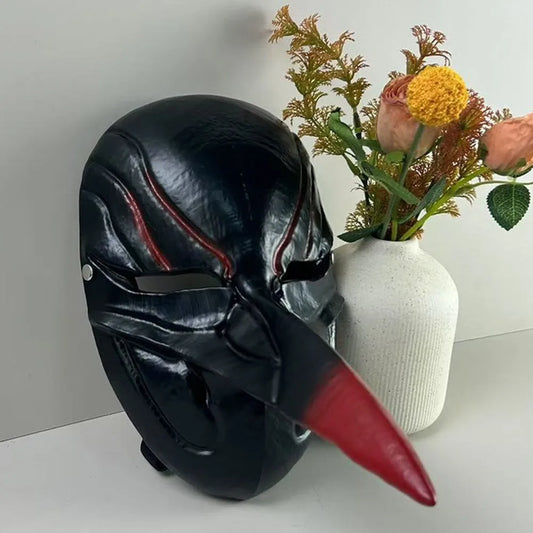 Purilite Select Halloween Red Bird Beak Mask Handcrafted Full Face Resin Cosplay Mask - PuriLite