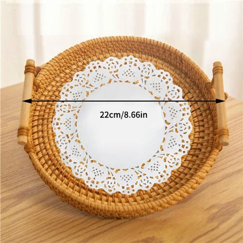 Purilite Select Woven Rattan Storage Basket with Strap Handle - PuriLite