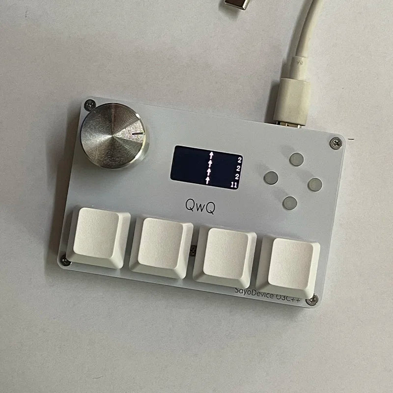 Purilite Select O3C Magnetic Switch Mini Keyboard with Display, Knob, and Macro Support - PuriLite
