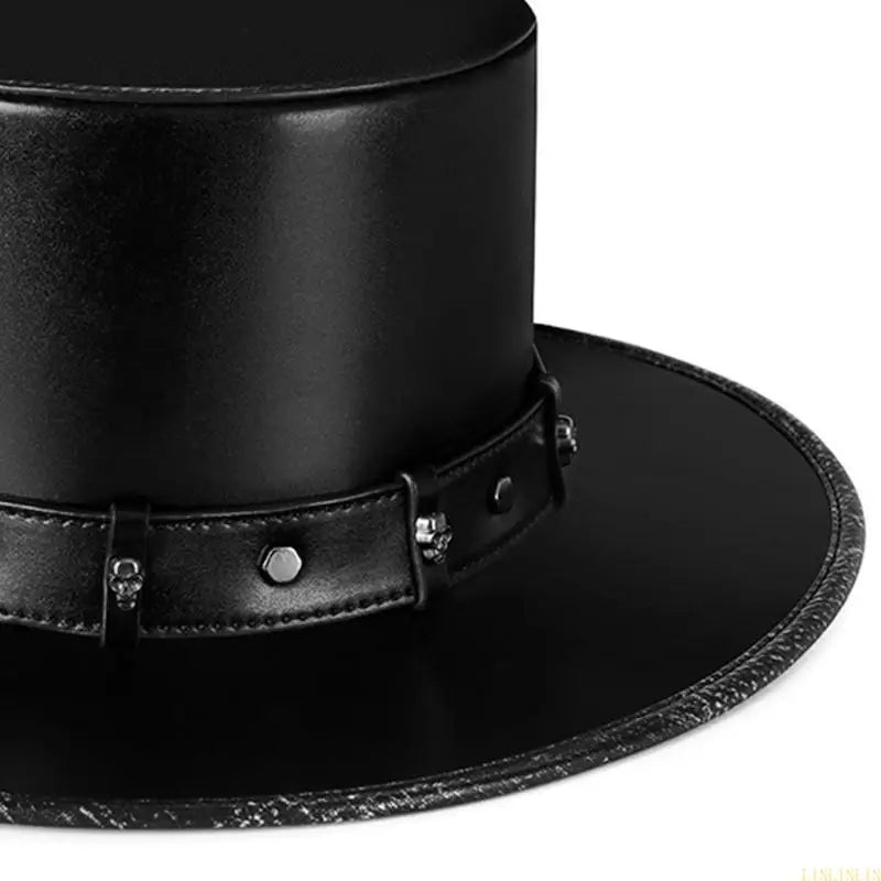 Purilite Select Steampunk Plague Doctor Hat  Black PU Leather - PuriLite