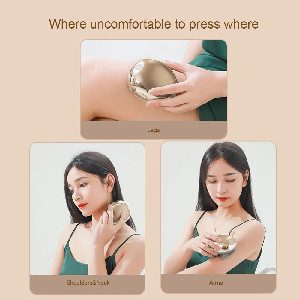 Mini Head Massage Machine Silicone Scalp Magnetic Suction Charging Silicone Shoulder Multifunctional Kneading Vibration Head Spa - PuriLite