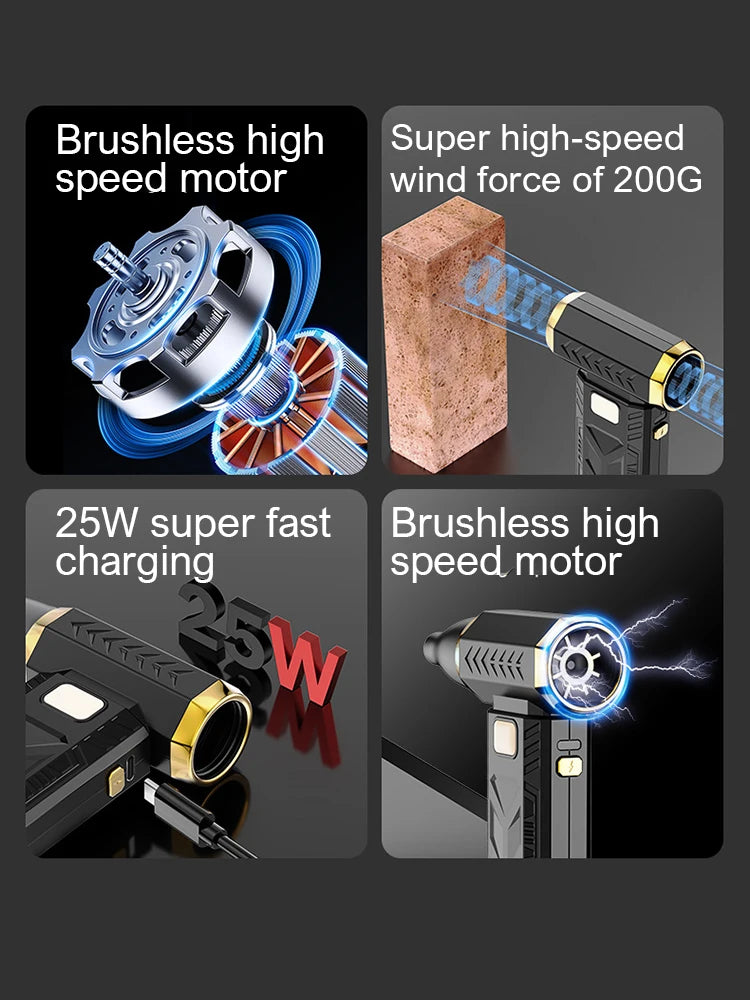 Purilite Select – 400000RPM Mini Turbo Jet Fan | 10000mAh Rechargeable Air Blower &amp; Dust Cleaner - PuriLite