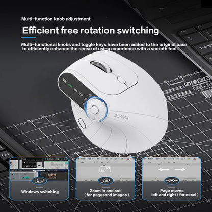 🖱️ Purilite Select – Wireless Vertical Ergonomic Mouse with OLED Display & Function Adjustment Knob - PuriLite