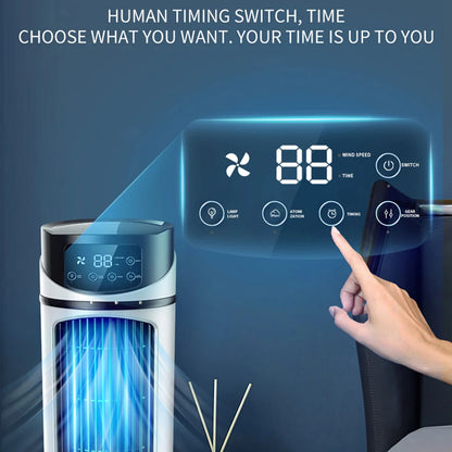 Purilite Select™ USB Mini Air Conditioner Fan – 6-Speed Cooling, Humidifier &amp; Timer - PuriLite