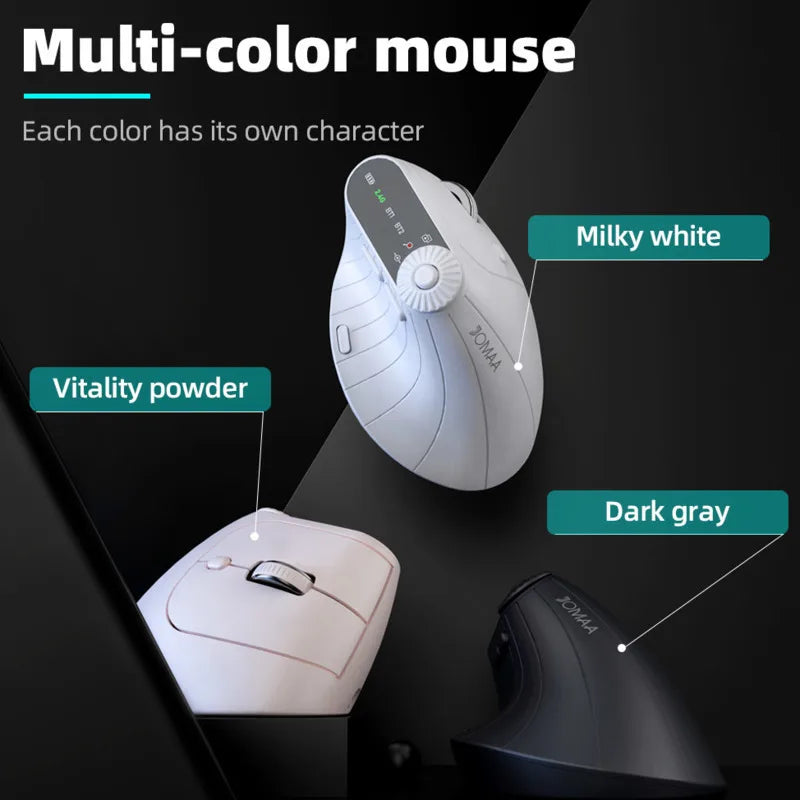 🖱️ Purilite Select – Wireless Vertical Ergonomic Mouse with OLED Display & Function Adjustment Knob - PuriLite