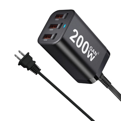 Purilite Select 200W 6-Port GaN USB-C Fast Charger - PuriLite