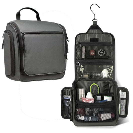 Purilite Select Large Hanging Travel Toiletry Bag, Waterproof Cosmetic Organizer with Metal Swivel Hook for Toiletries & Travel Essentials