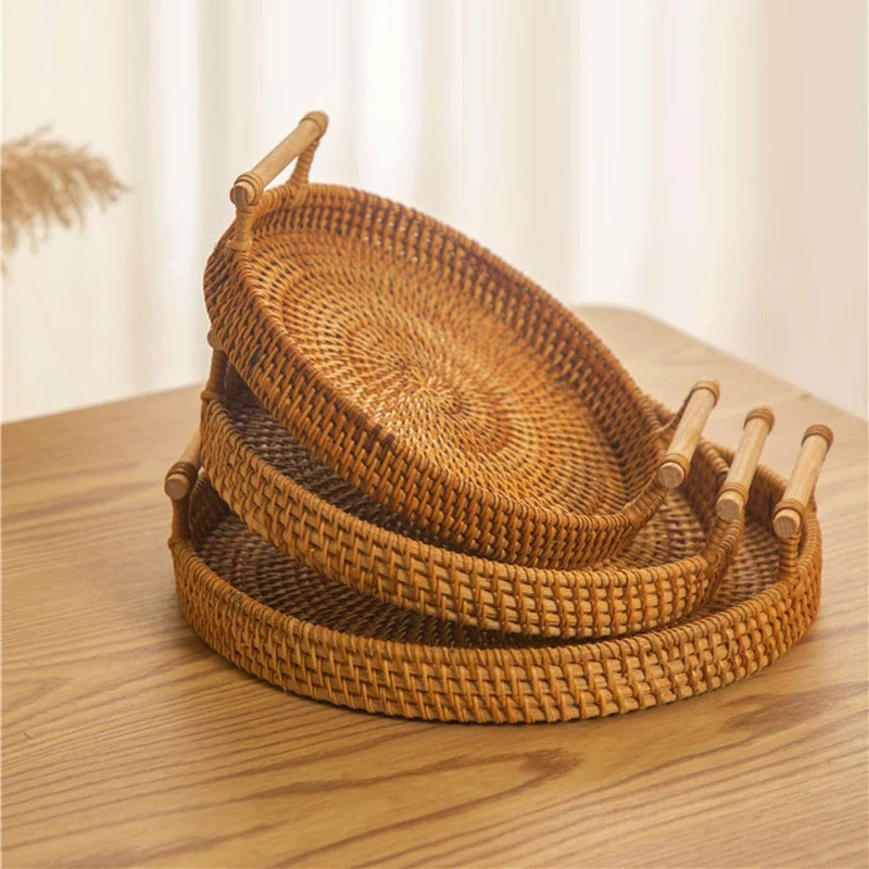 Purilite Select Woven Rattan Storage Basket with Strap Handle - PuriLite