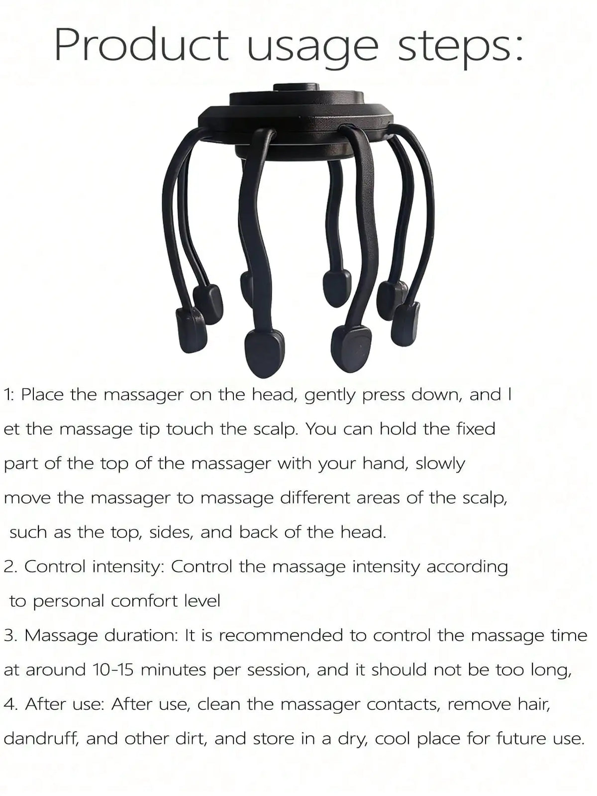 Purilite Select Ultra Scalp Massager Electric Head Massager with 8-Frequency Vibration, 360 Degree Relaxation, Rechargeable Portable Stress Relief Device - PuriLite