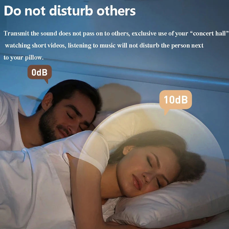 Purilite Select Bone Conduction Pillow Speaker – Under-Pillow White Noise Machine – Ultra-Slim Soundbar with LED Display, TF MP3 Player & Timer for Deep Sleeping - PuriLite