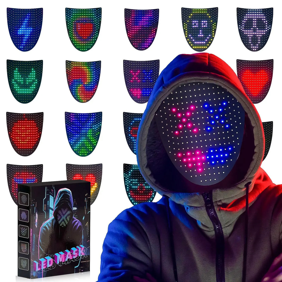 Purilite Select Color Changing LED Halloween Mask - PuriLite