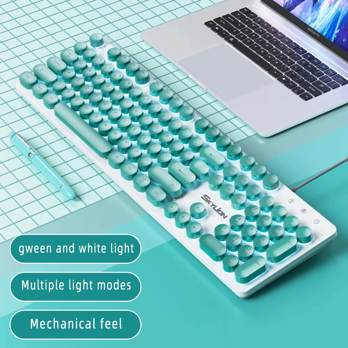 Purilite Select H300 104-Key Wired Membrane Keyboard - PuriLite