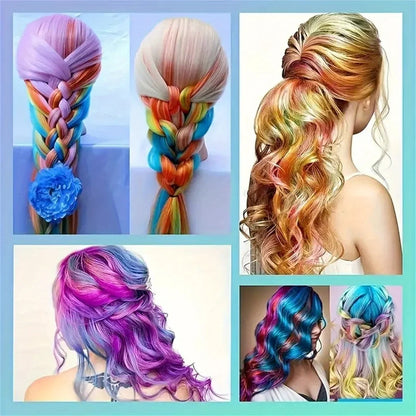 Purilite Select Temporary Hair Dye Chalk Set – Chalk Comb Hair Color with 10 Vibrant Colors – Washable Non-Toxic Quick Hair Coloring Kit for Kids & Adults - PuriLite