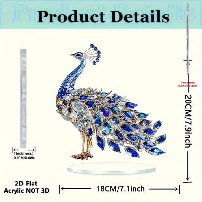 Purilite Select Luxurious Crystal Peacock Ornament – Elegant Acrylic Sculpture for Home, Office & Event Decor - PuriLite