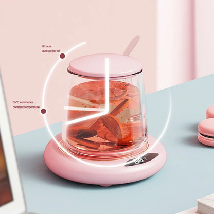 USB Cup Warmer Coffee Mug Heating Coaster 3 Temperature Setting Plate Milk Tea Water Heating Pad Cup Heater Thermostatic Hot - PuriLite
