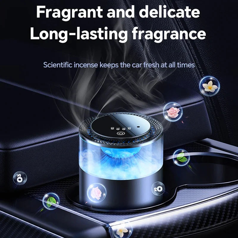 Smart Car Air Freshener Car Fragrance Diffuser Automobile Rechargeable Air Freshener Car Interior Deodorizer with Ambient light - PuriLite