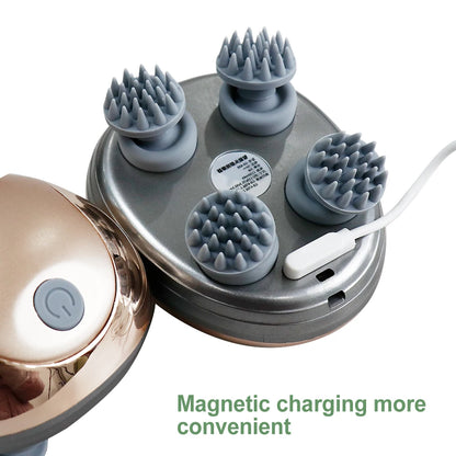 Scalp SPA Massager Mini Octopus Claw Hand Charging Multi-Function Kneading Vibration Massager Soft Silicone Head Body Massager - PuriLite