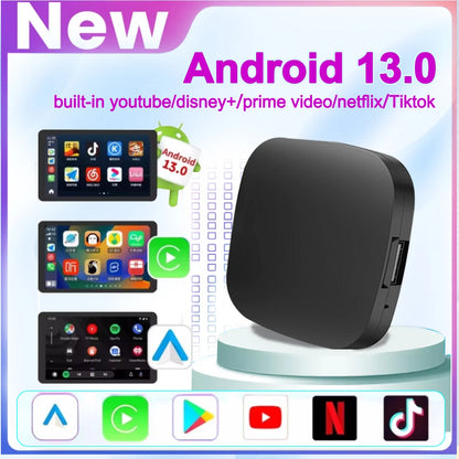 Android 13 TV Box Smart CarPlay Ai Box Wifi Wireless Android Auto Built-in Play Store For YouTube Netflix OEM CarPlay Cars - PuriLite