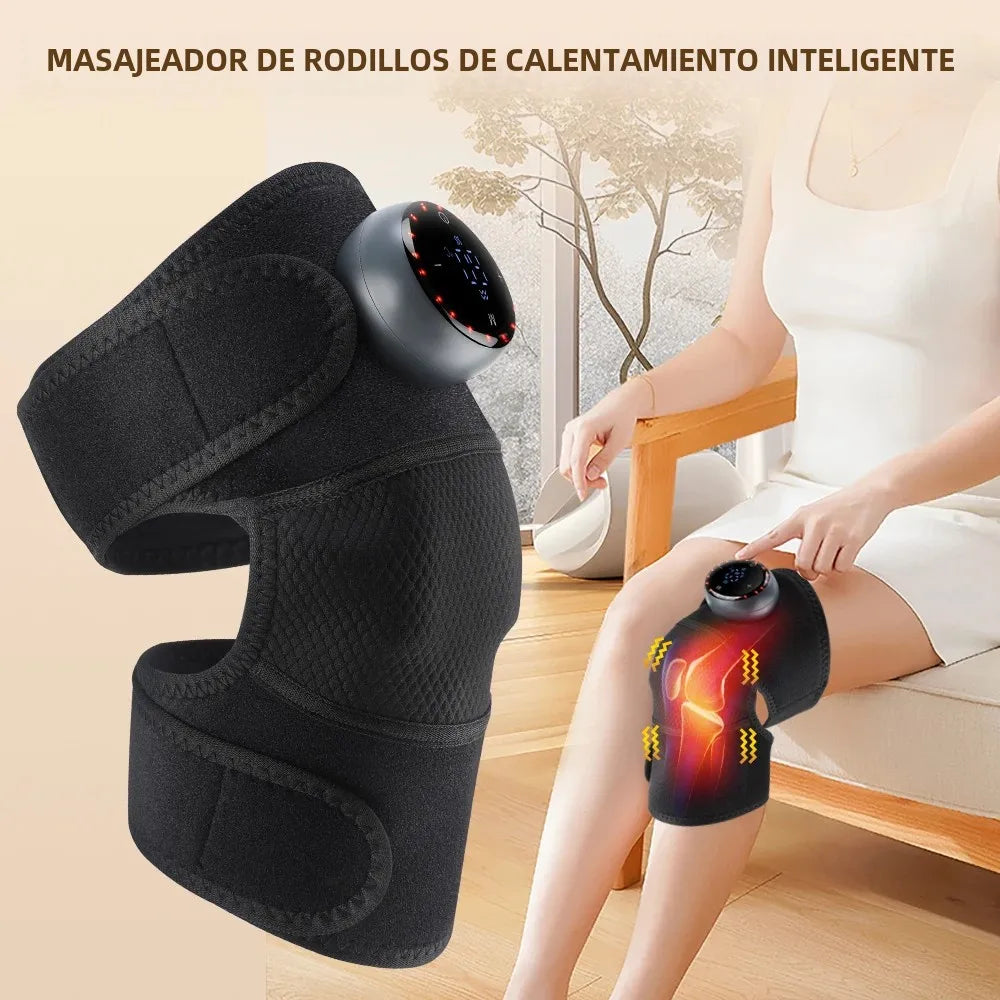Purilite Select HeatPulse™ 5-Gear Electric Knee & Joint Massager – Intelligent Warm Compress & Vibration Therapy for Knees, Shoulders, and Neck - PuriLite