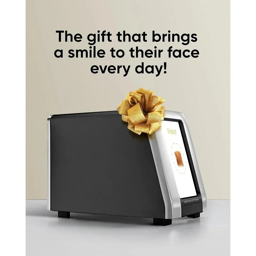 Purilite Select | Quick Touch Screen Toaster | 2 Slice Intelligent Toaster | Stainless Steel Toaster | Black and White Kitchen Appliance - PuriLite