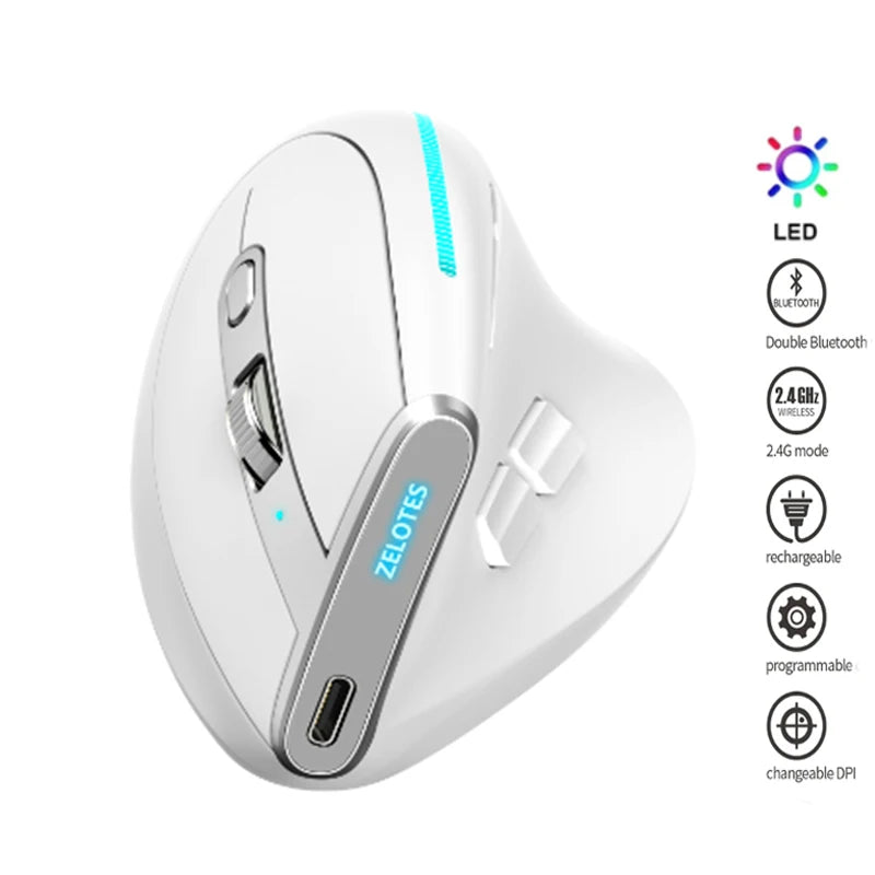 🔥 Purilite Select RGB Wireless Vertical Mouse - PuriLite